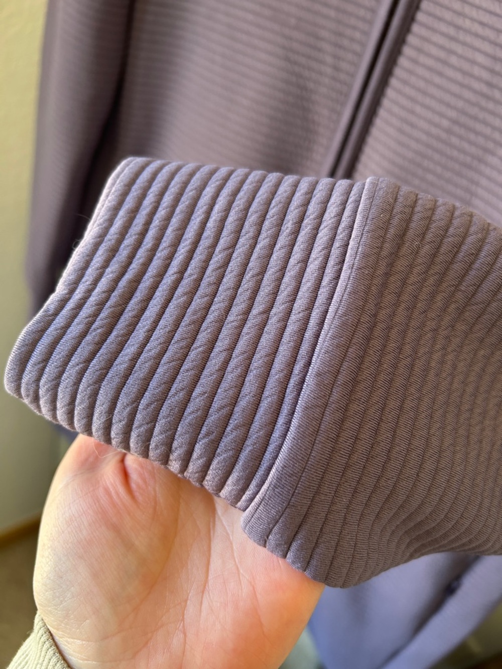 MPG Lavender Ribbed Zip-Front Puffer Jacket - Picture 5 of 13